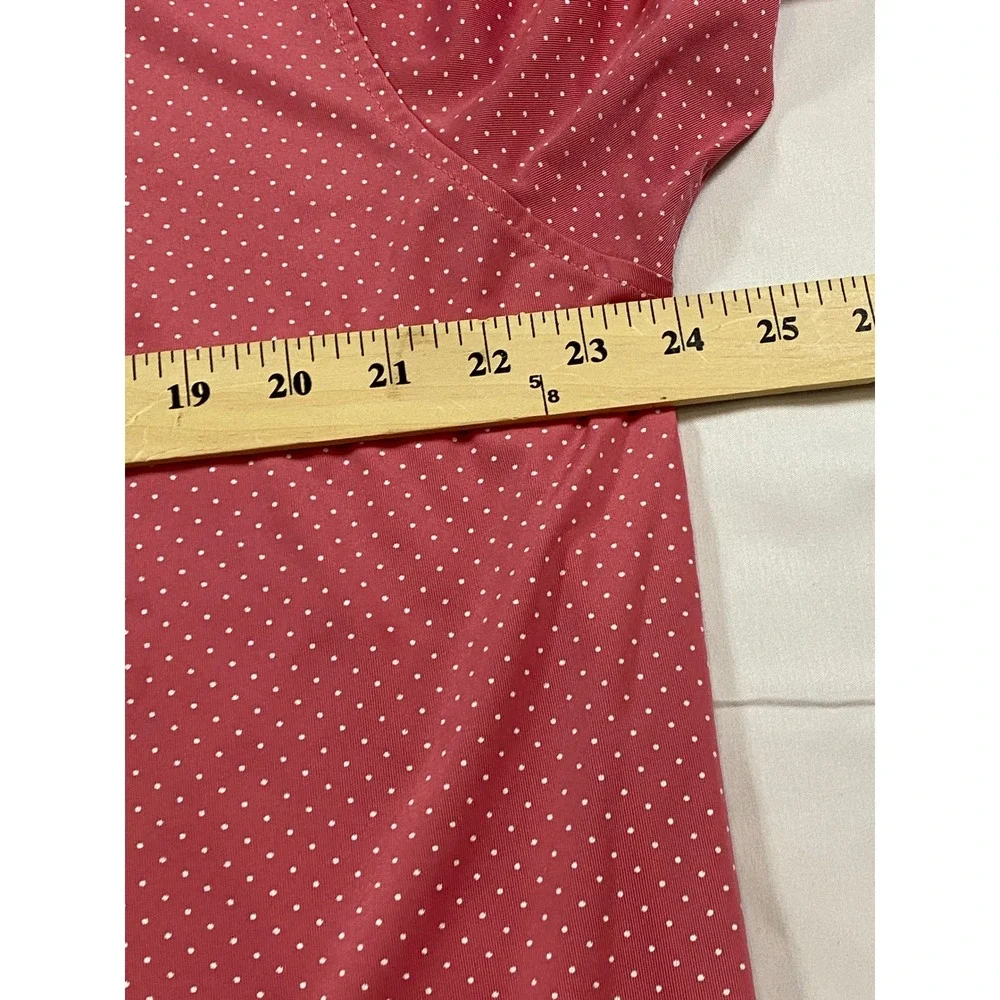 FootJoy Mens Pink Polka Dot Performance Golf Polo Shirt Size Large Short Sleeve